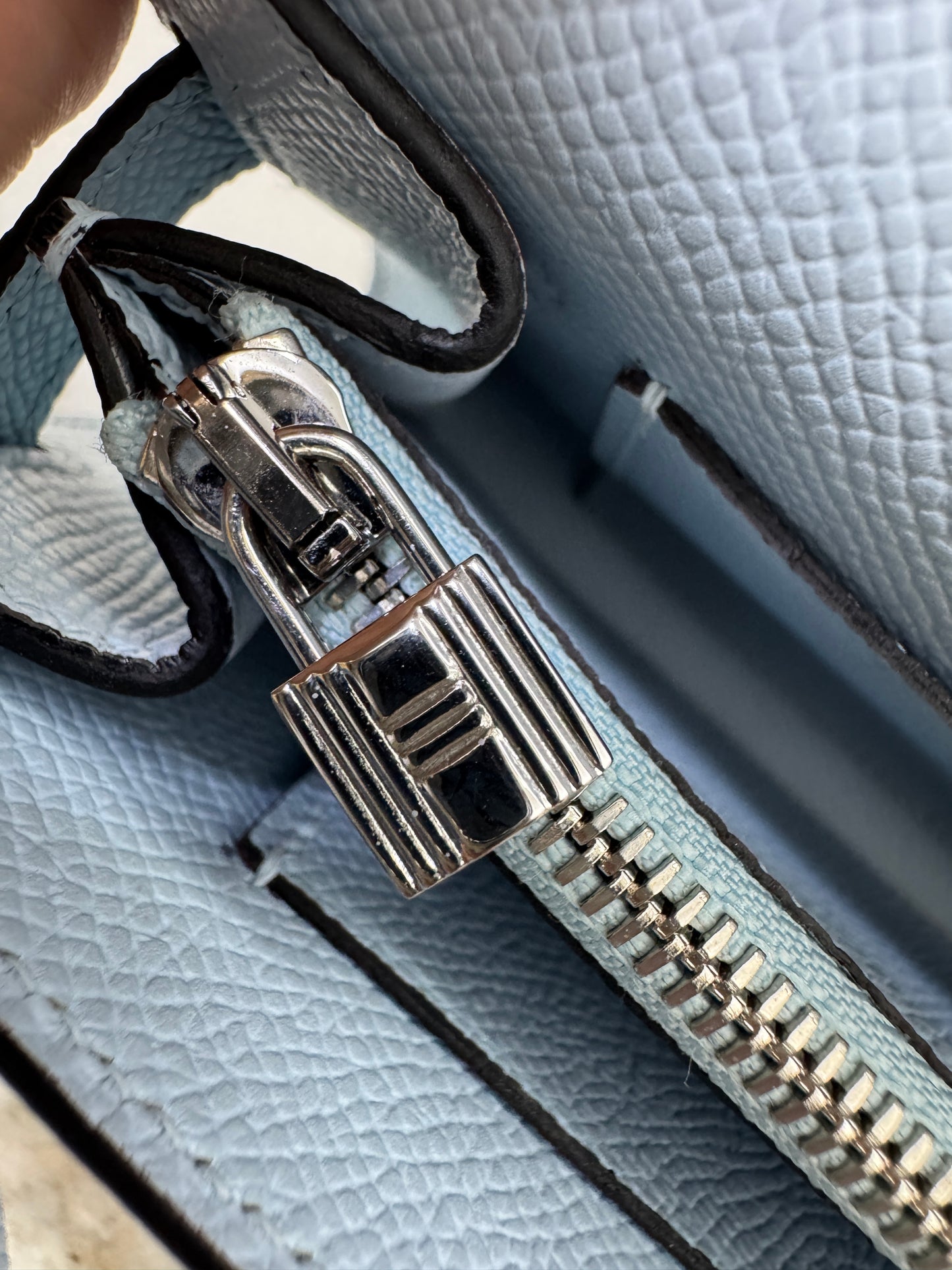 HERMES Kelly to-go 聖杯藍 08 Blue Pale Epsom PHW