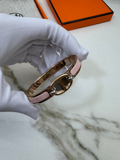 HERMES Mini Clic Chaine d’Ancre Bracelet 粉紅色玫瑰金手鐲