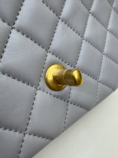 CHANEL Mini CF20 金球 淺灰色