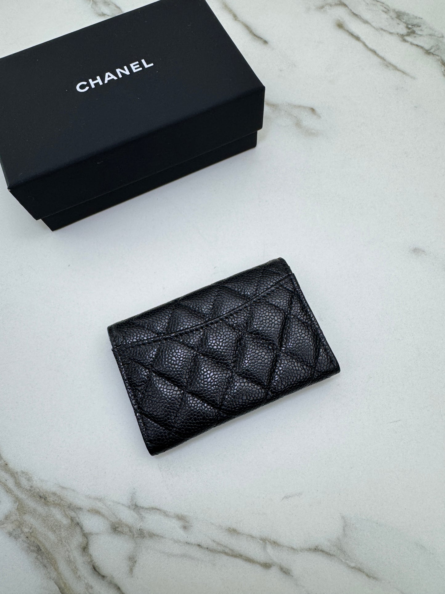 CHANEL CF Cardholder 黑銀牛