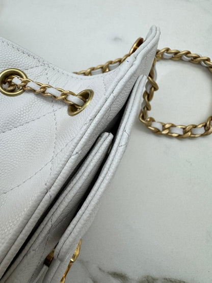 CHANEL Mini 25 Bag 白色荔枝皮