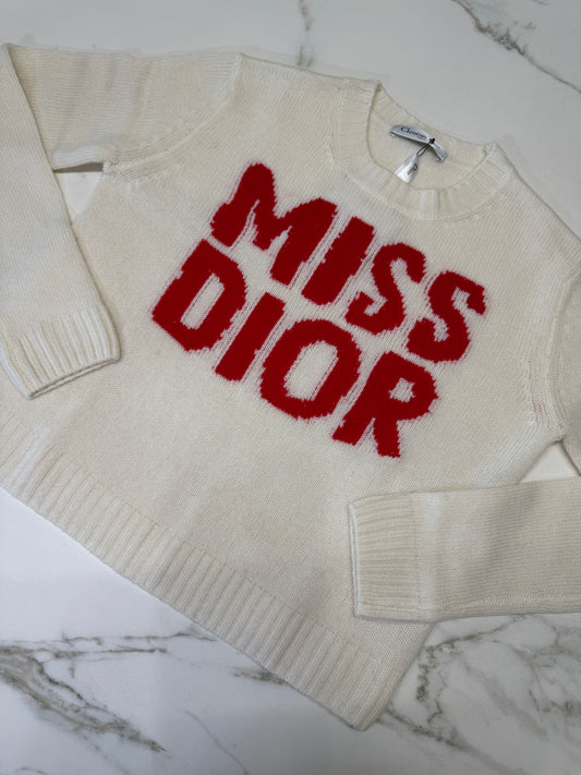 DIOR Miss Dior 紅字薄毛衣