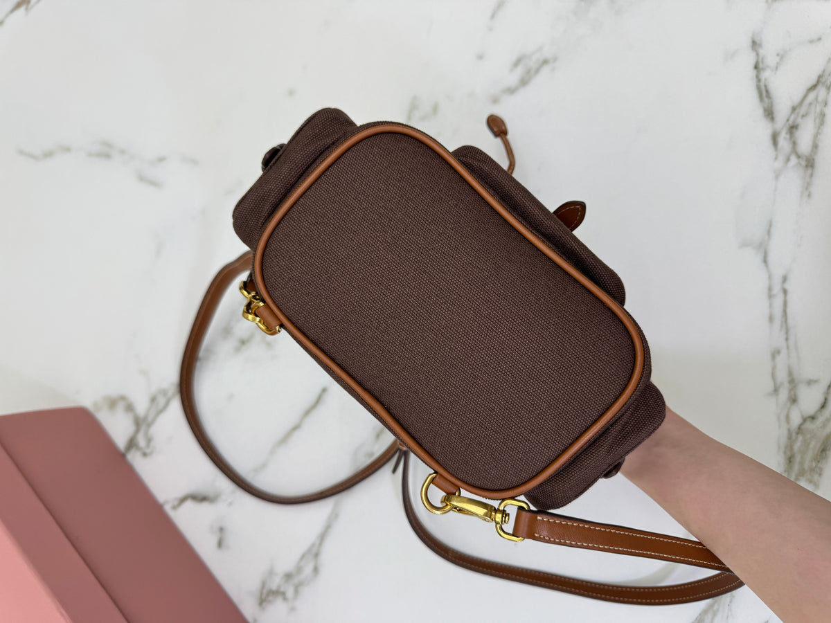 MIU MIU Backpack Canvas 深棕
