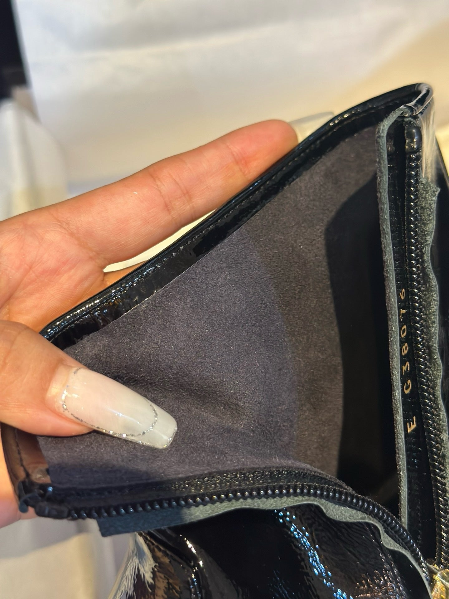 CHANEL 皺漆皮短靴￼23A