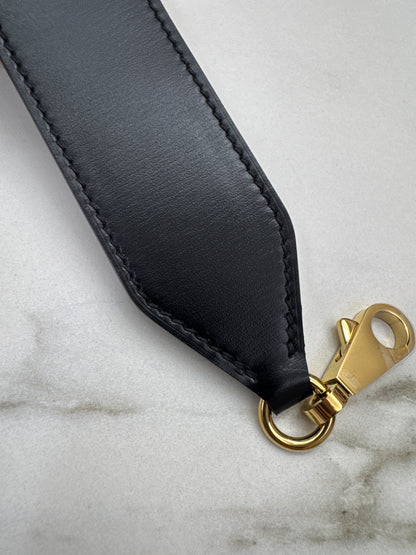 HERMES Kelly 25 黑色外縫金扣 Box Leather Sellier Noir GHW