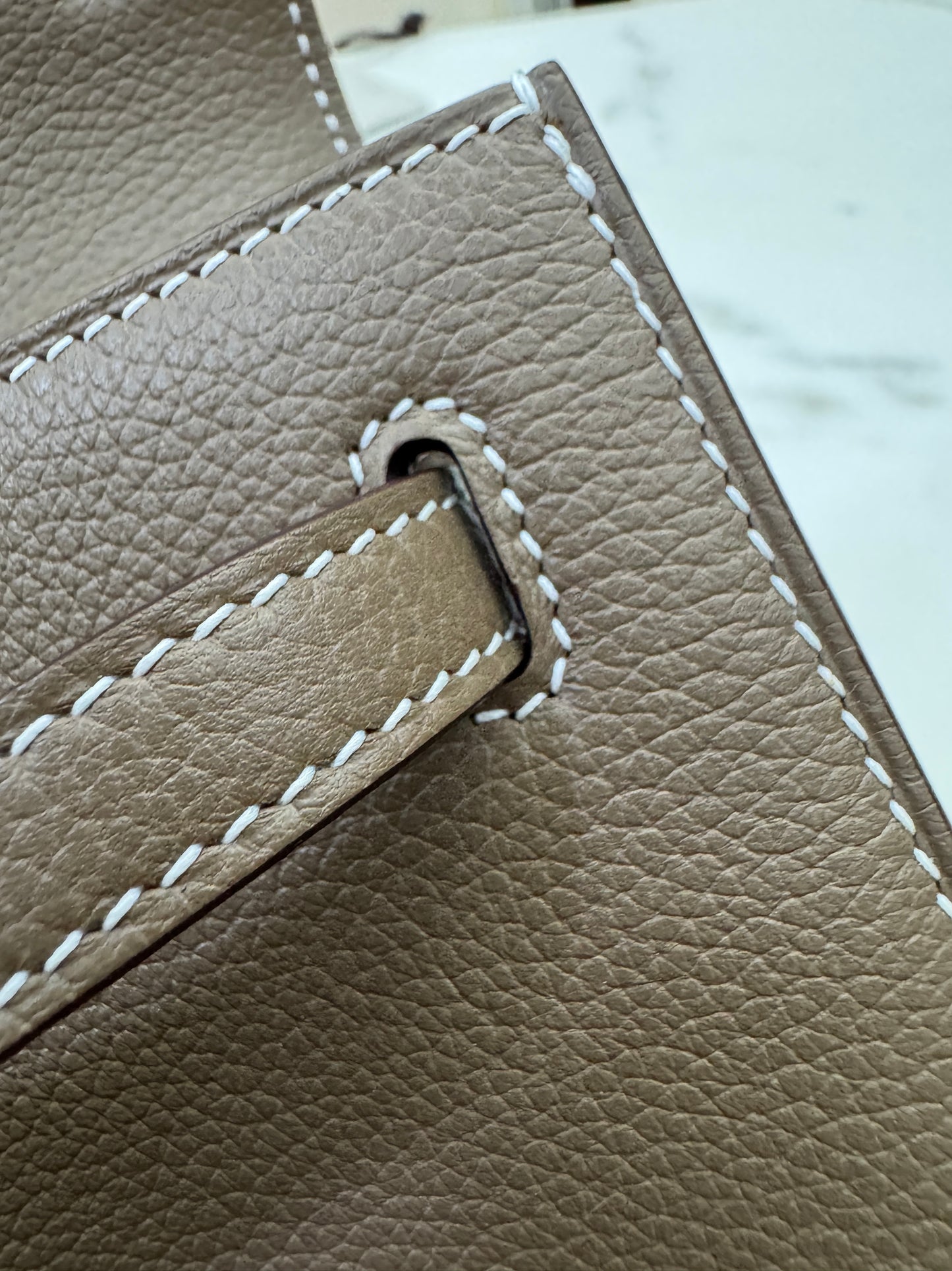 HERMES Kelly Danse 大象灰銀扣 Etoupe PHW