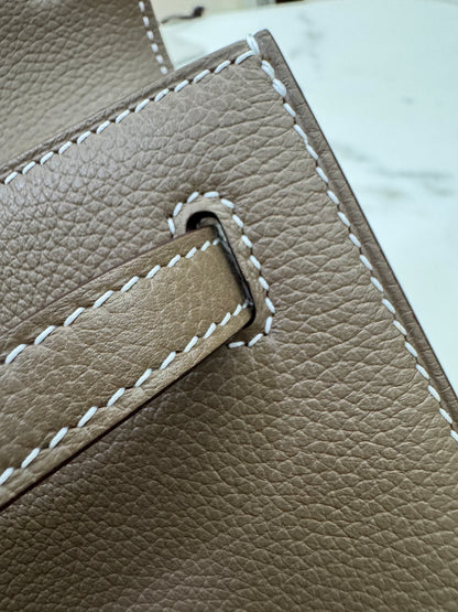 HERMES Kelly Danse 大象灰銀扣 Etoupe PHW