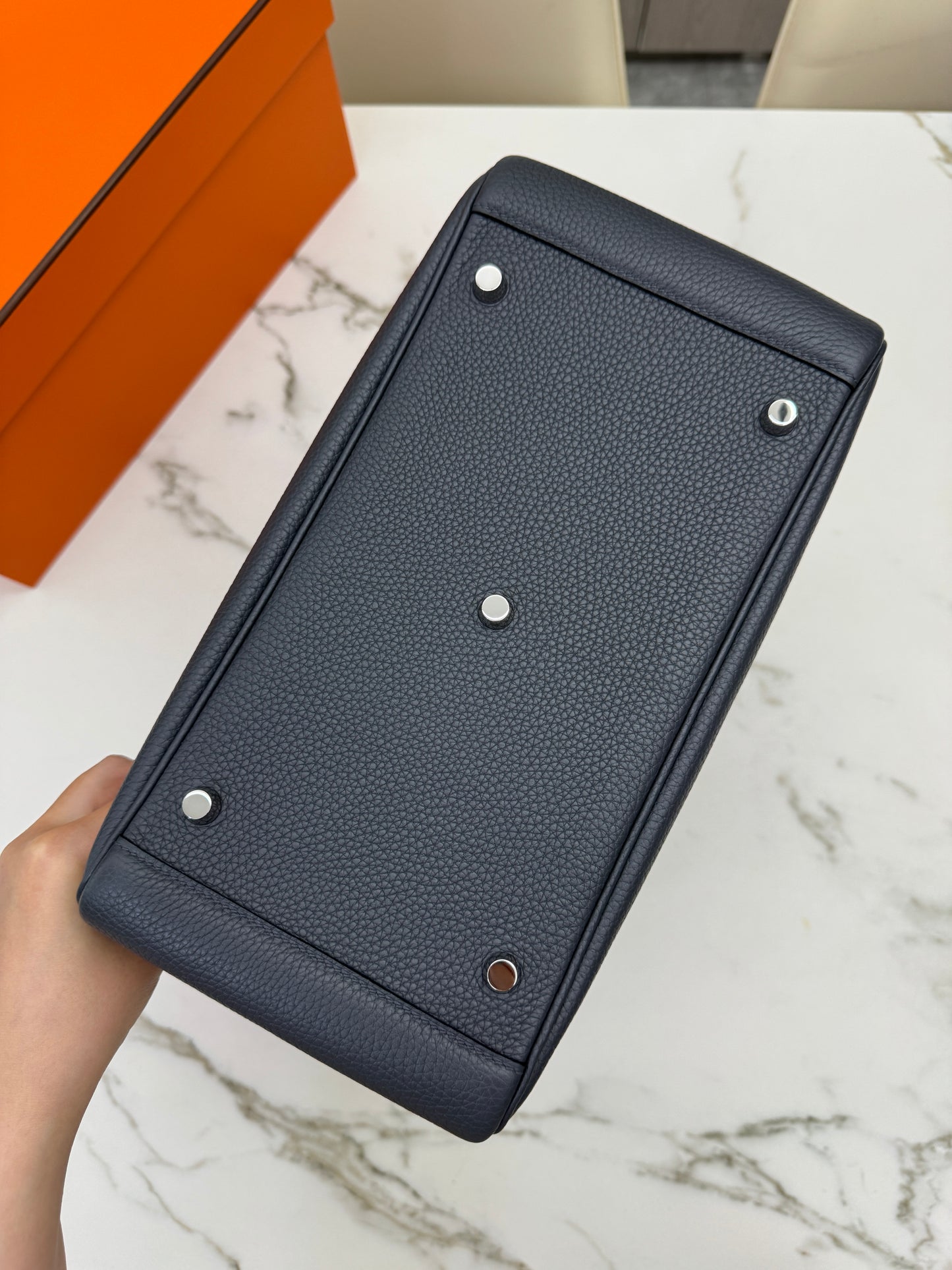 HERMES Lindy 30 石墨灰銀扣 TC 88 Graphite PHW