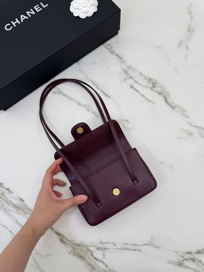 CHANEL Preppy Coco Mini 酒紅色