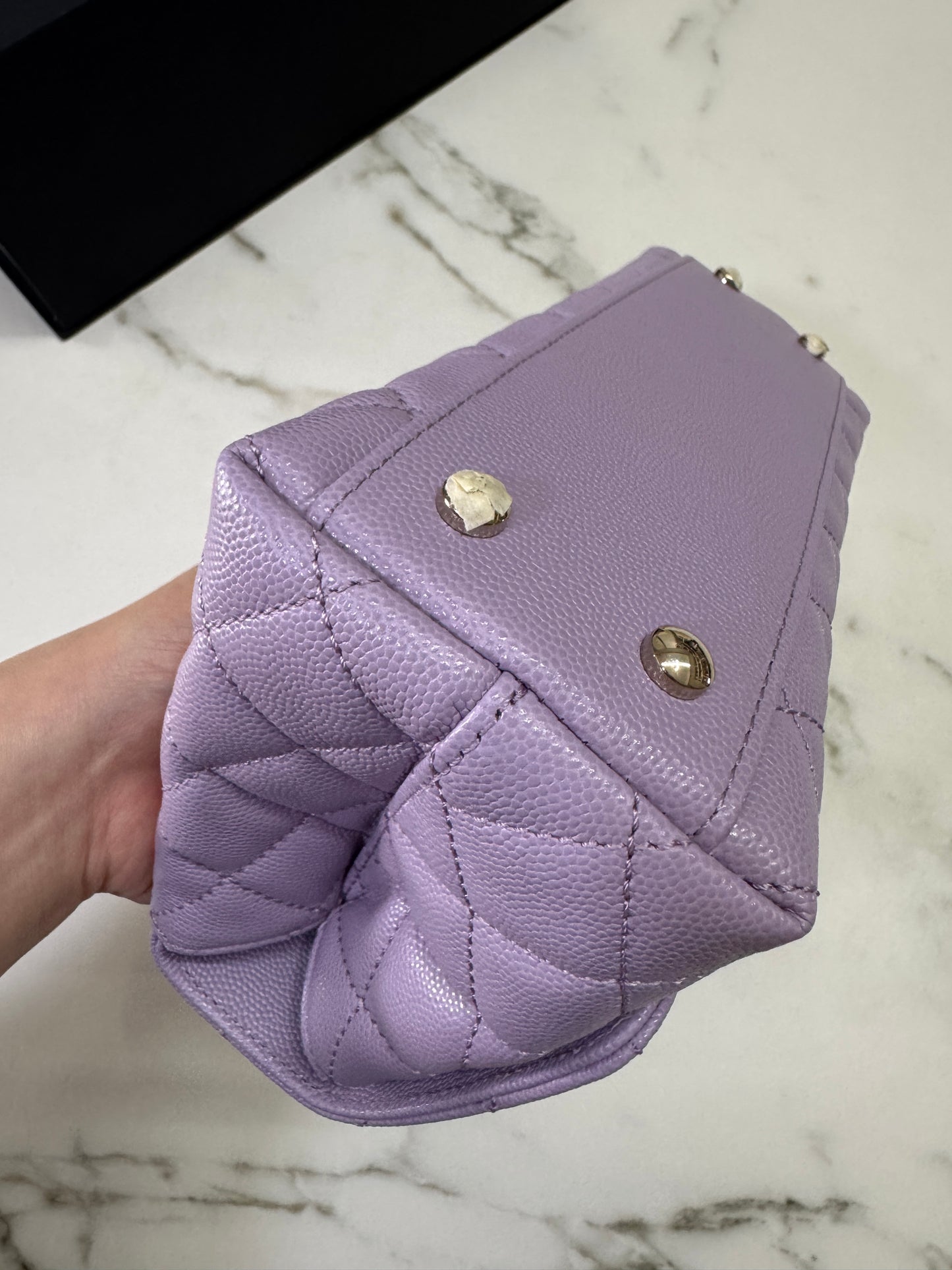 CHANEL Coco Handle 24P紫色 Small