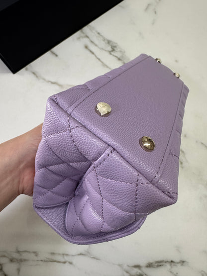 CHANEL Coco Handle 24P紫色 Small