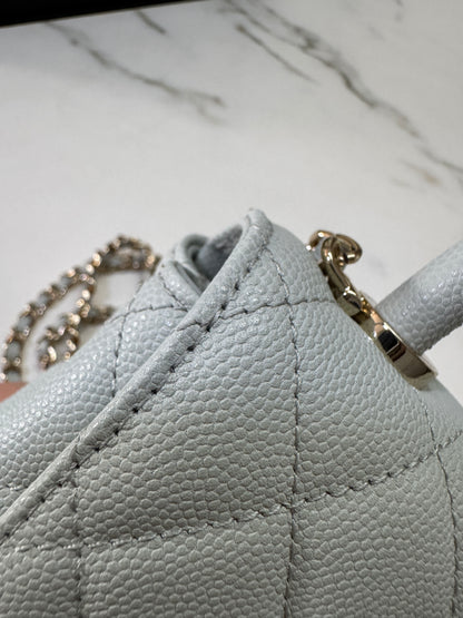 CHANEL 超Mini Coco Handle 24K 灰藍色