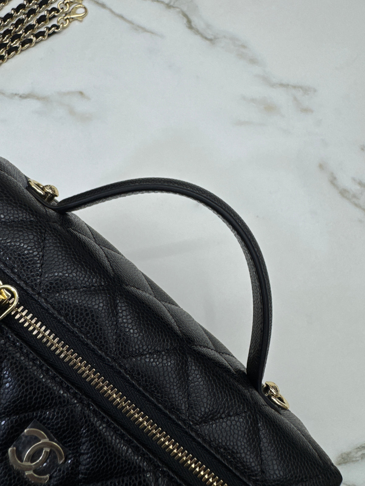 CHANEL LP盒子包 黑色牛皮 Vanity