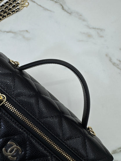 CHANEL LP盒子包 黑色牛皮 Vanity