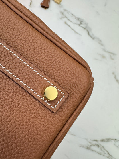 HERMES Birkin 25 金棕色金扣 Togo Gold GHW