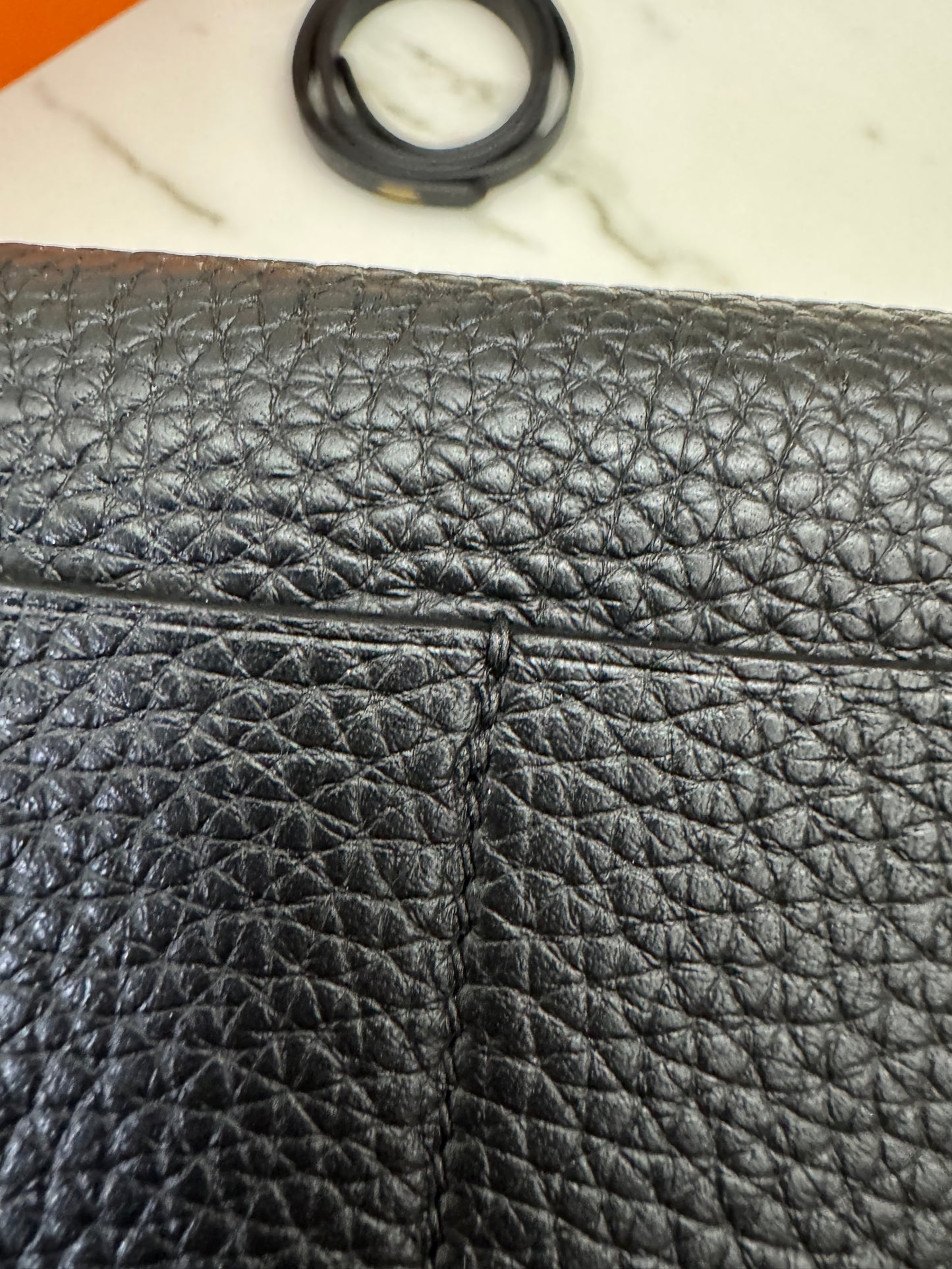 HERMES Halzan 25 黑金 Noir TC GHW
