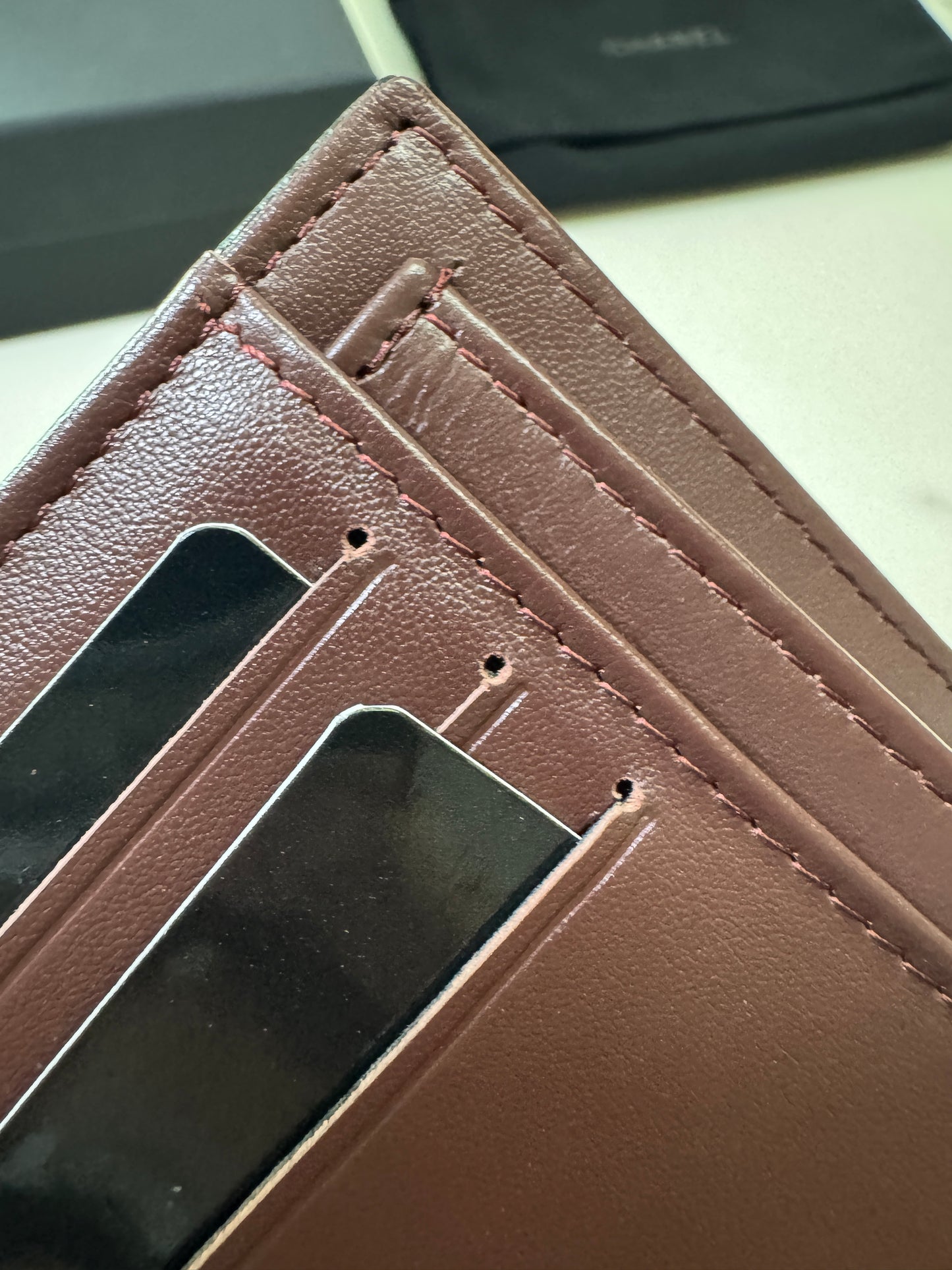 CHANEL CF三摺錢包 黑金牛