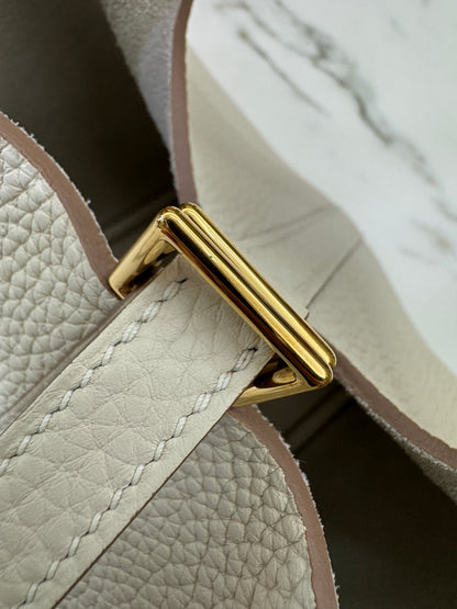 HERMES Picotin 18 奶昔白金扣 Craie GHW
