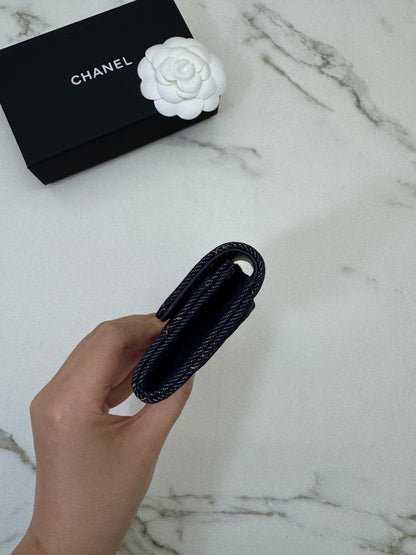 CHANEL 26P牛仔CF卡包 Flap Cardholder