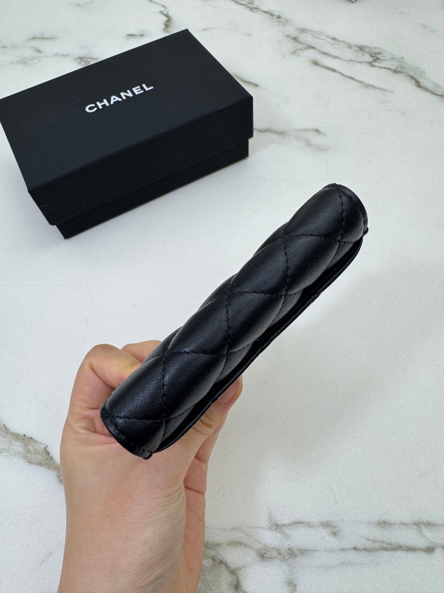 CHANEL CF Cardholder 羊皮黑金