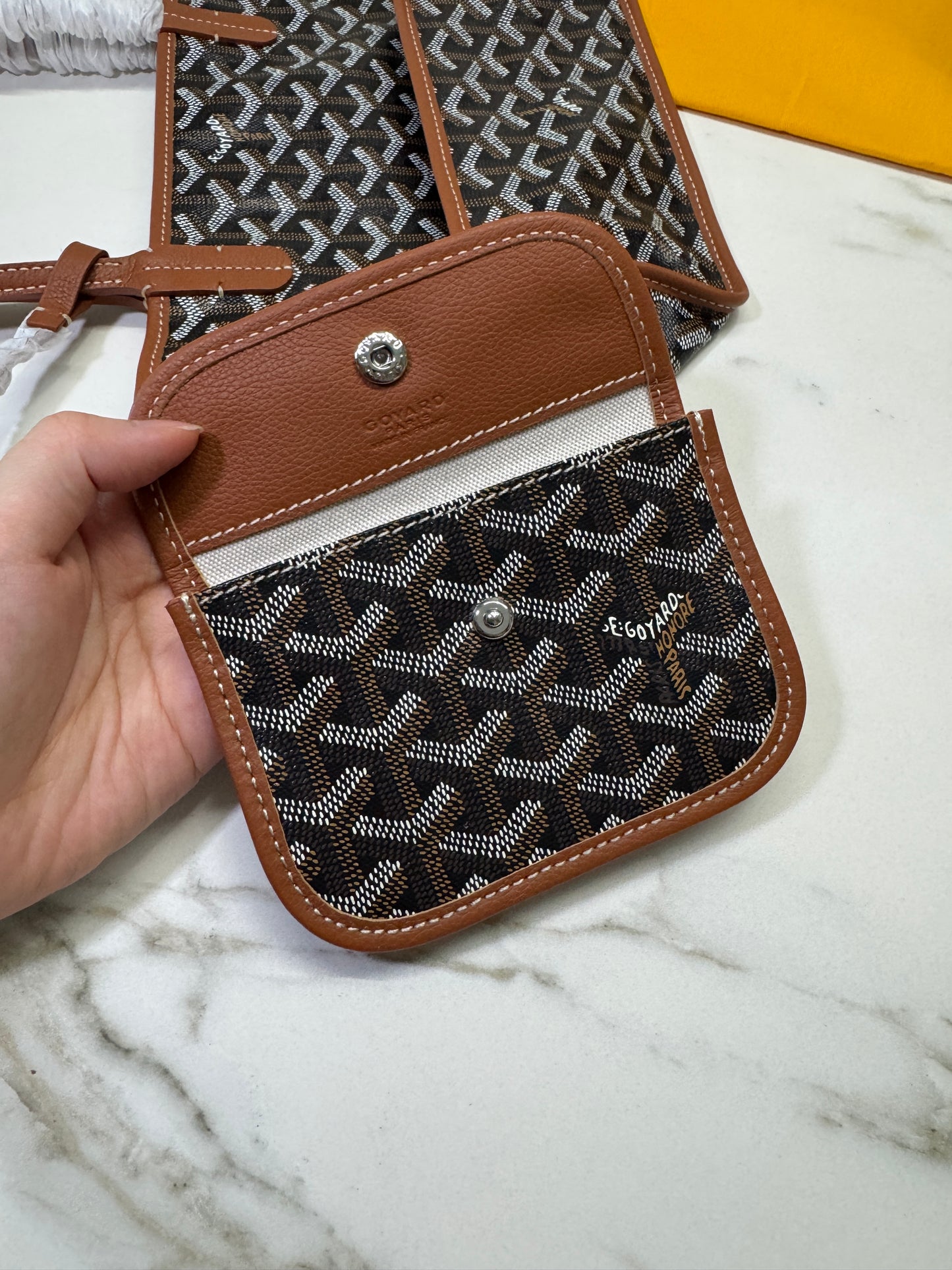 GOYARD Anjour Mini Tote 雙面 焦糖棕