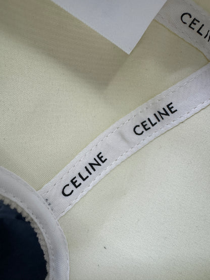 CELINE 凱旋門鴨舌帽 燈芯絨白色