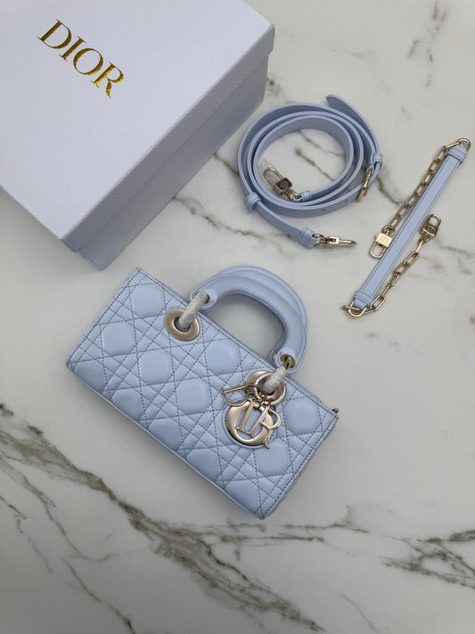 DIOR D-joy Small Shirt Blue 冰川藍