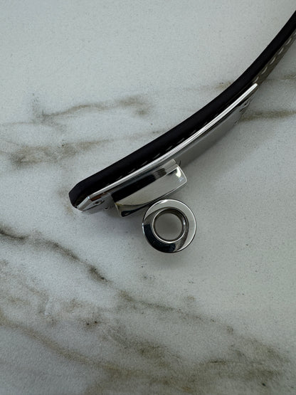 HERMES Kelly Belt 大象灰銀扣（手縫蠟線）