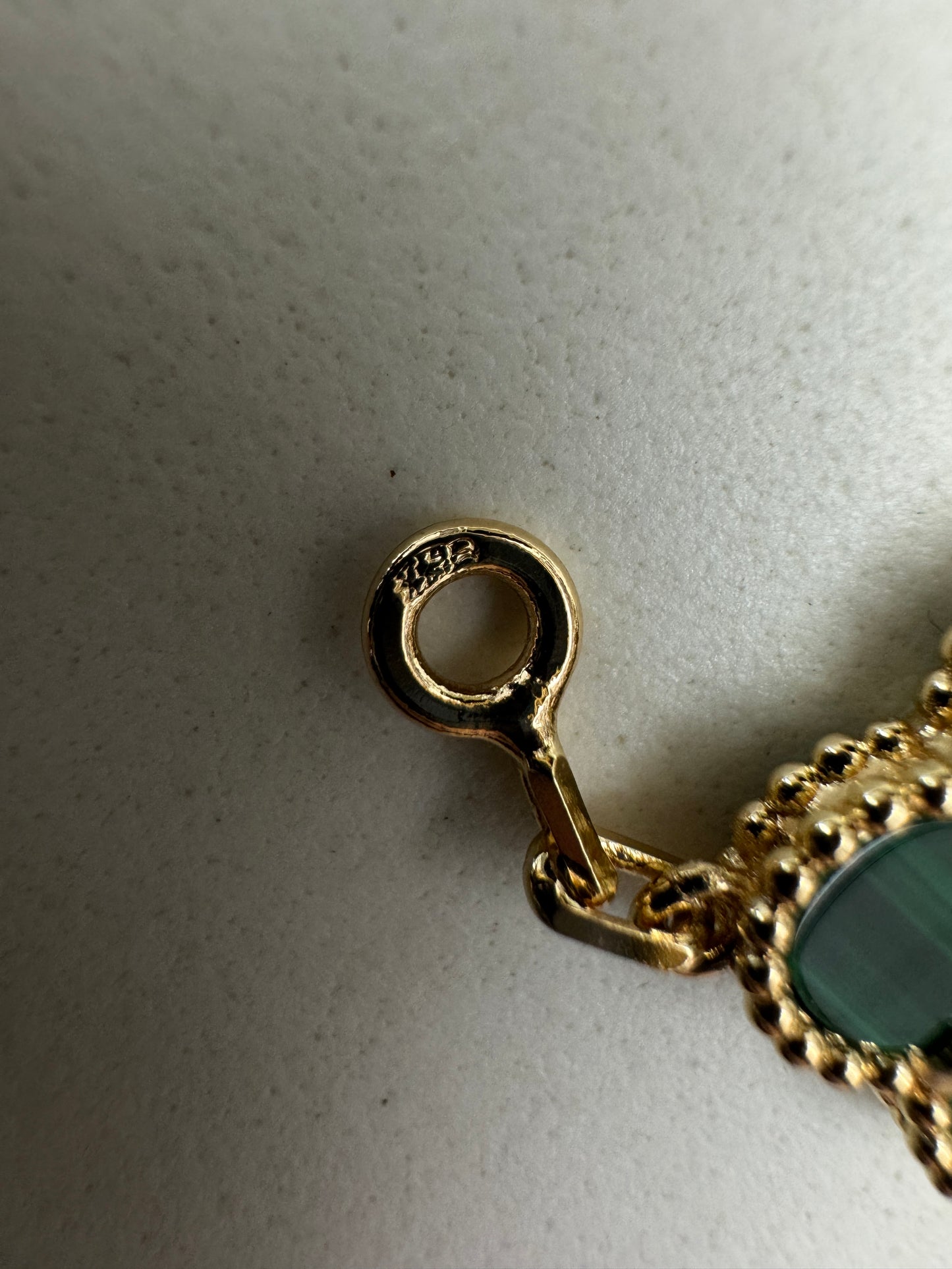 VCA 五花孔雀石 Vintage Alhambra 5 Motifs Bracelet Malachite