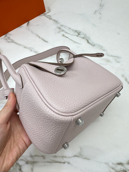 HERMES Mini Lindy 夢幻紫銀扣