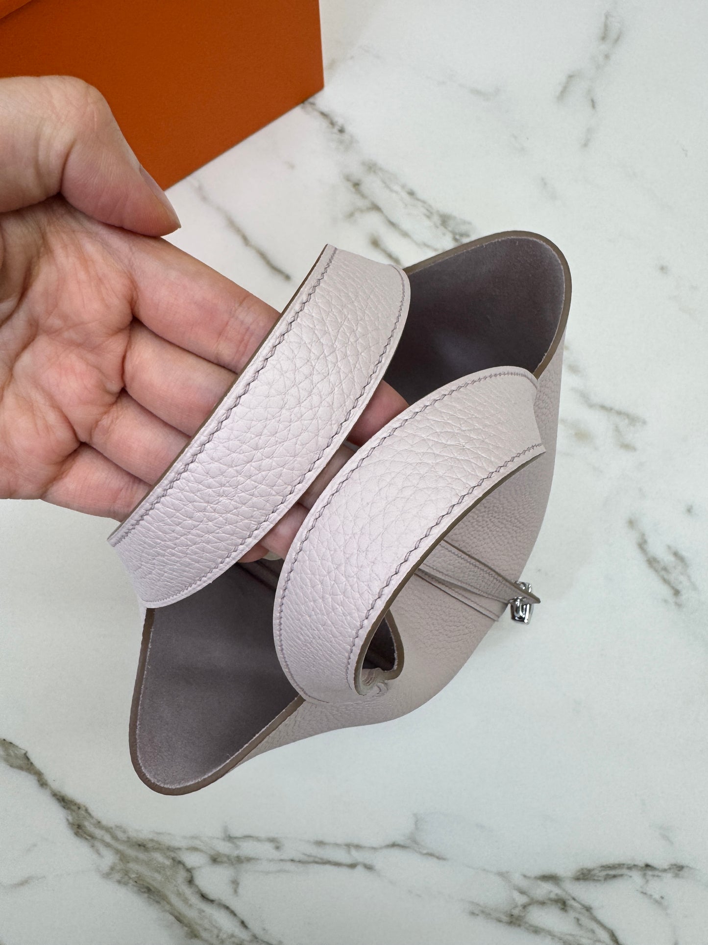 HERMES Picotin Lock 18 夢幻紫銀扣 TC Mauve Pale PHW