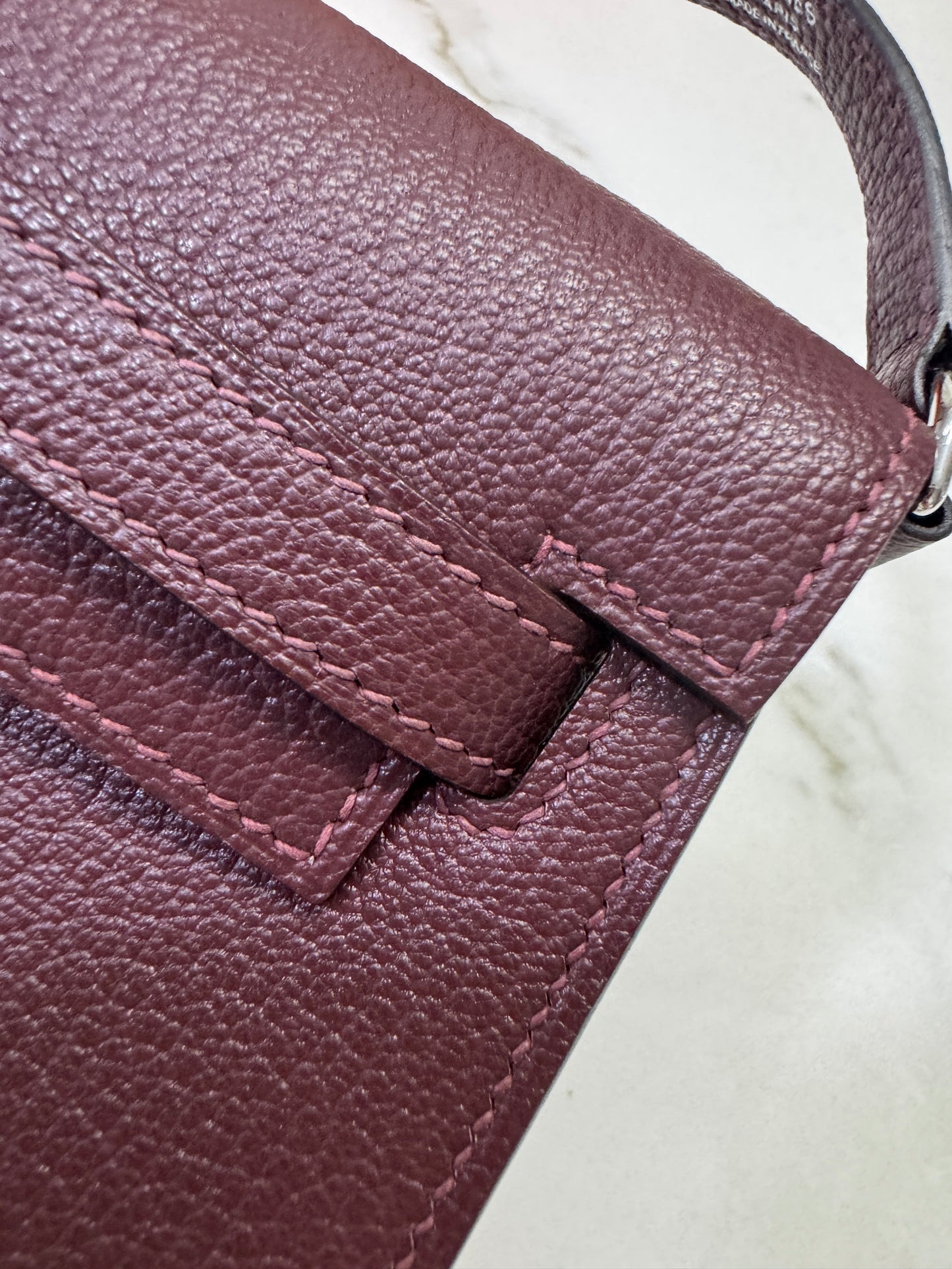 HERMES Kelly Elan 山羊皮 愛馬仕紅 Rough H PHW