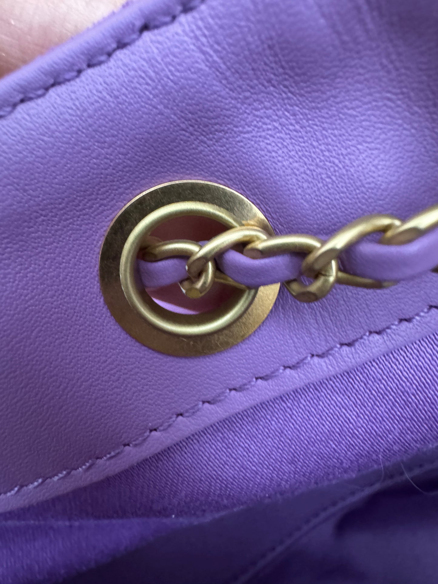 CHANEL Mini 25 Bag 紫色麂皮