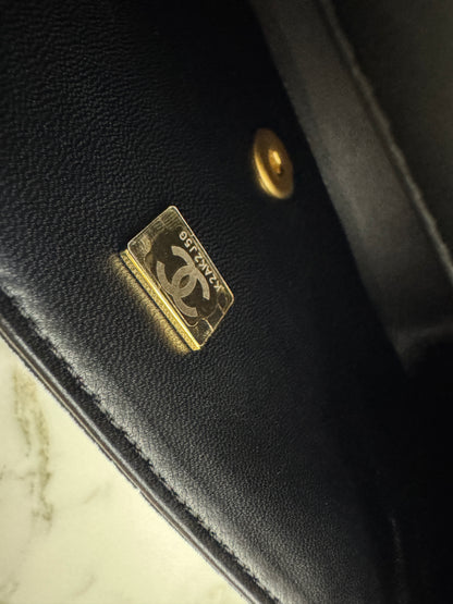 CHANEL 25K 蝴蝶結絲絨 Mini CF Top Handle