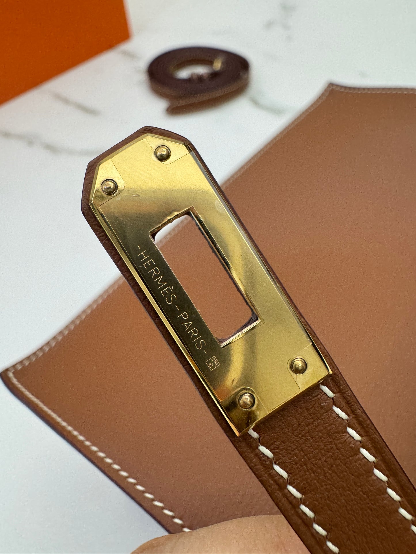 HERMES Kelly Danse 金棕色金扣 Swift Gold GHW