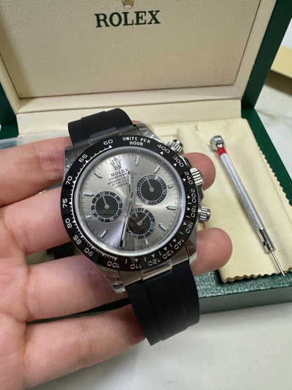 ROLEX Daytona 水泥灰 黑眼 地通拿 碳纖錶帶40mm