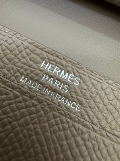 HERMES Bearn Mini Wallet 散紙位 大象灰銀扣 Epsom PHW