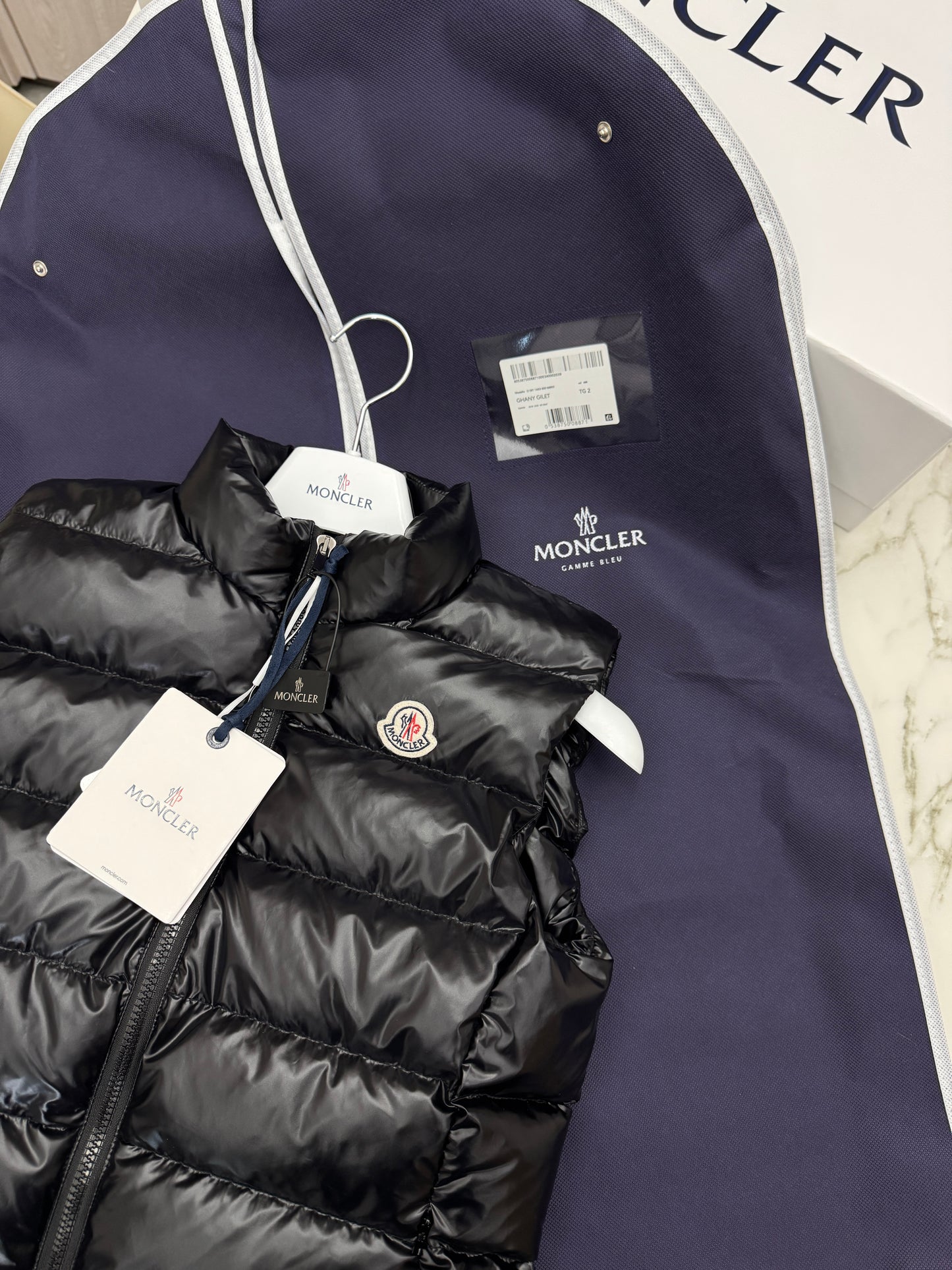MONCLER Ghany Gilet 背心馬甲羽絨 Nylon Laque Down