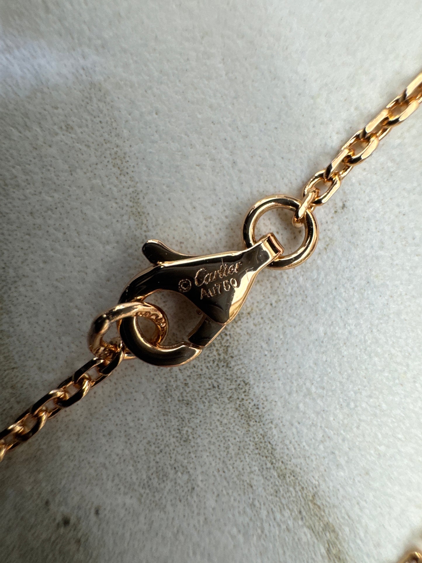 CARTIER Love 雙環項鏈 玫瑰金