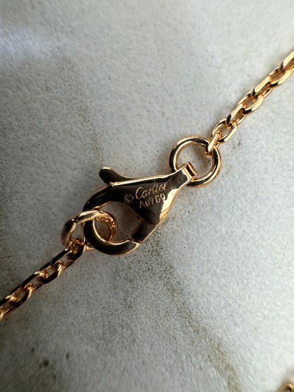 CARTIER Love 雙環項鏈 玫瑰金