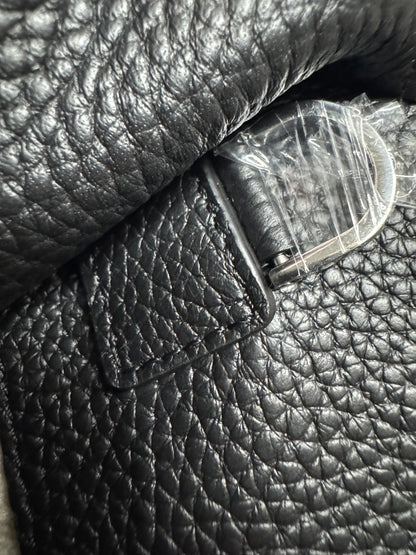 THE ROW Marguax 12 黑銀荔枝紋