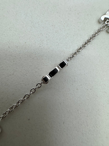 CELINE 凱旋門五花Logo手鏈 銀色