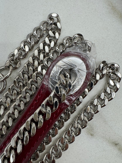 DIOR Mini Lady Dior 漆皮Cherry Red Shinny Calfskin