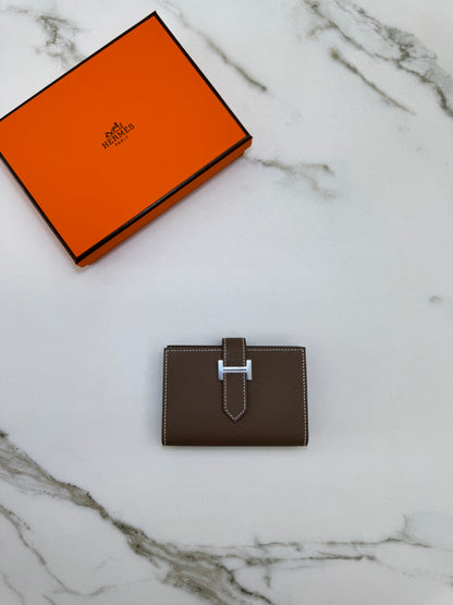 HERMES Bearn Mini Wallet 散紙位 大象灰銀扣 Epsom PHW