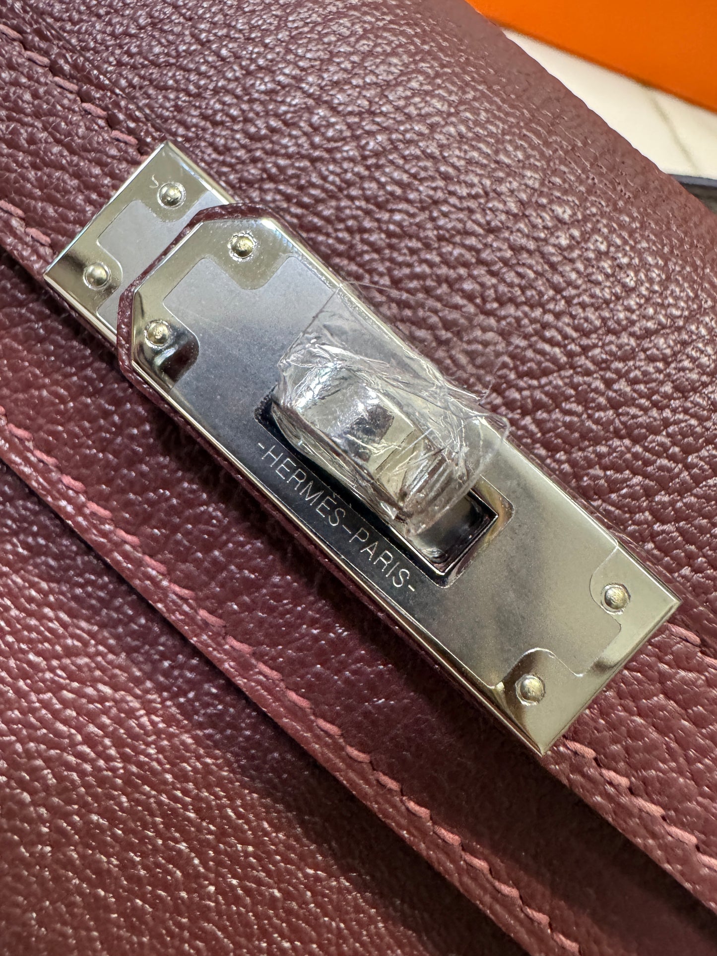 HERMES Kelly Elan 山羊皮 愛馬仕紅 Rough H PHW