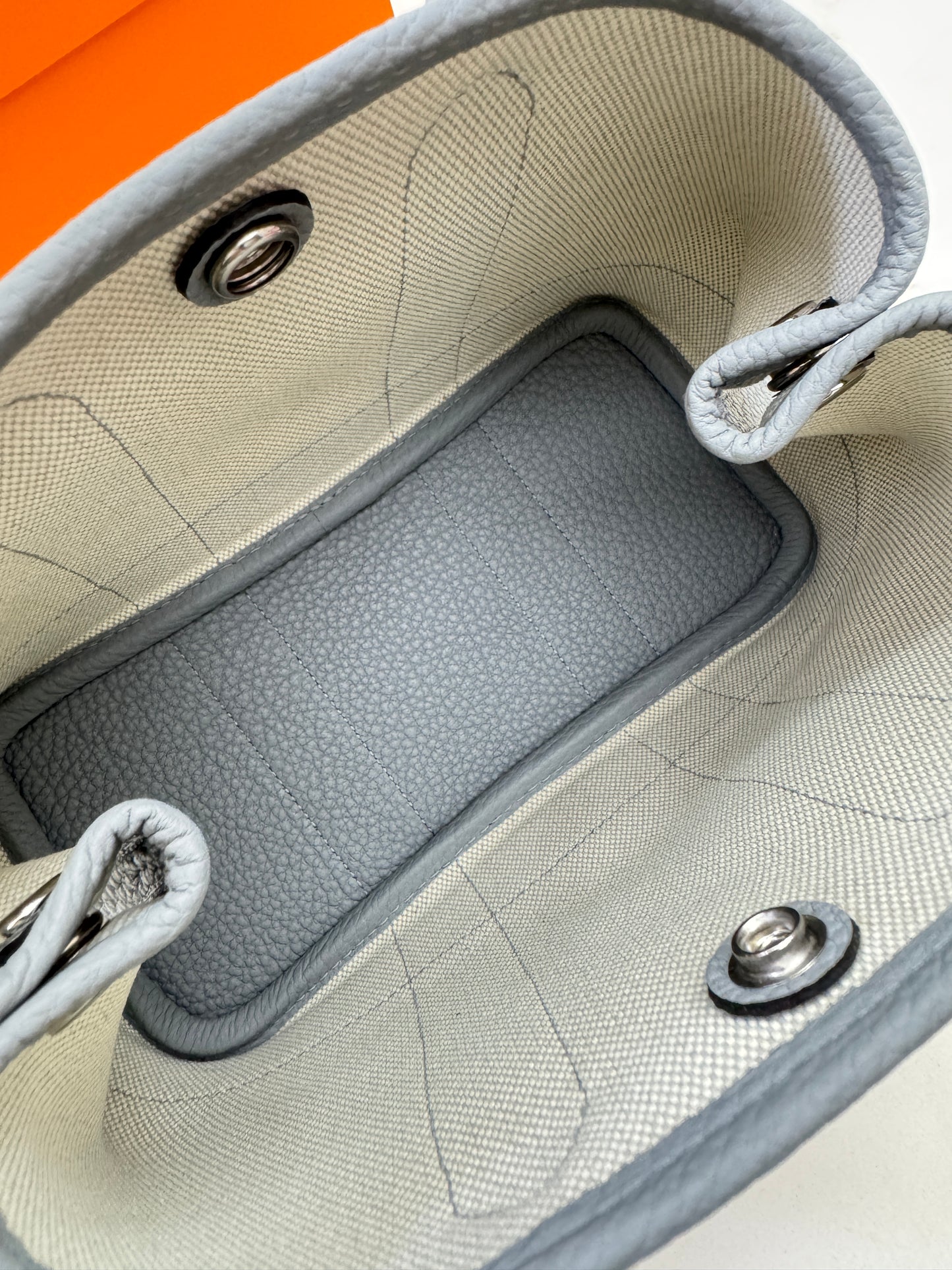 HERMES Neo Garden Party 23 木偶灰 Negonda Canvas