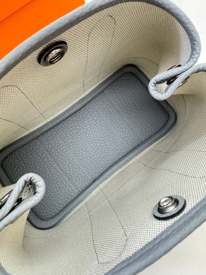 HERMES Neo Garden Party 23 木偶灰 Negonda Canvas