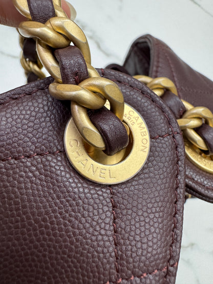 CHANEL 25Bag 荔枝牛皮 Small Chocolate