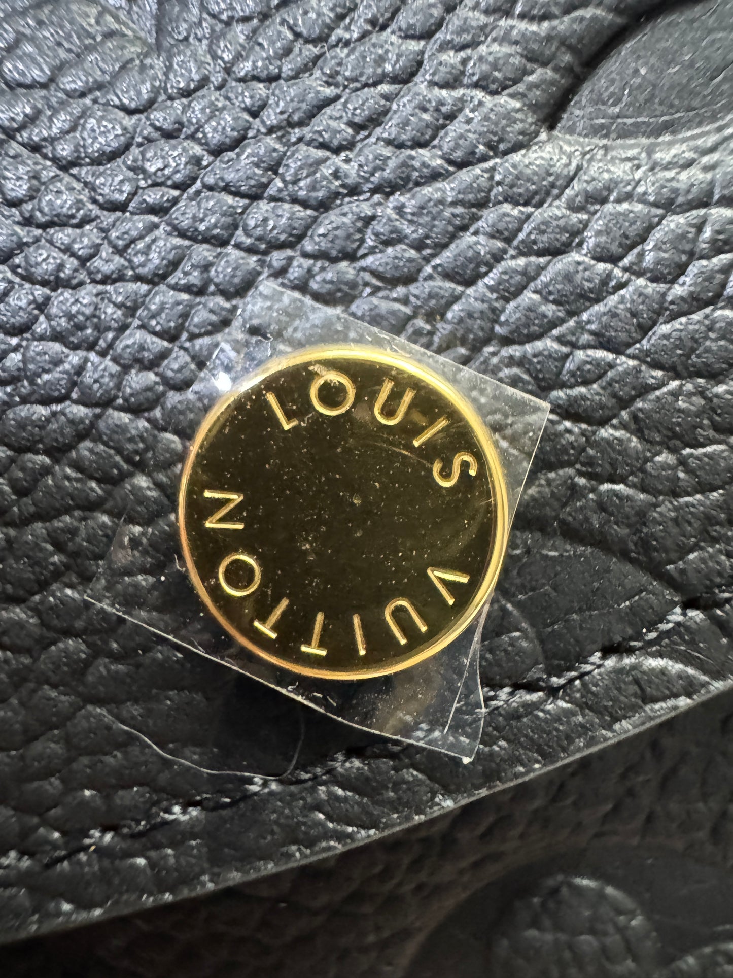 LV Rosalie 黑色全皮壓花零錢包