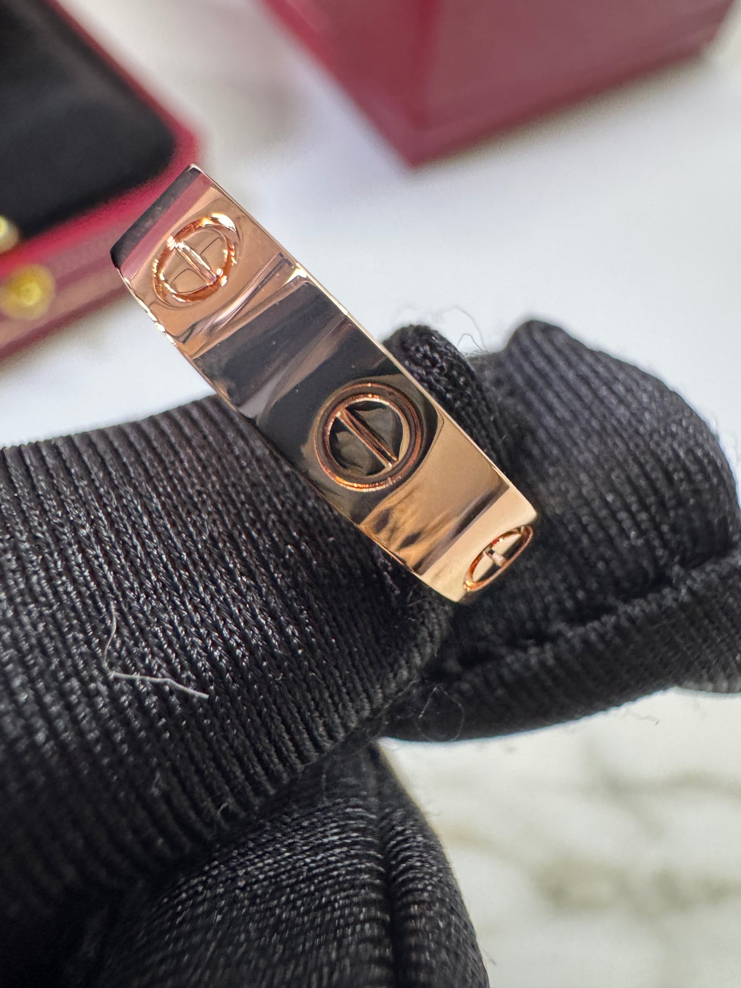 CARTIER Love 玫瑰金 單鑽戒指